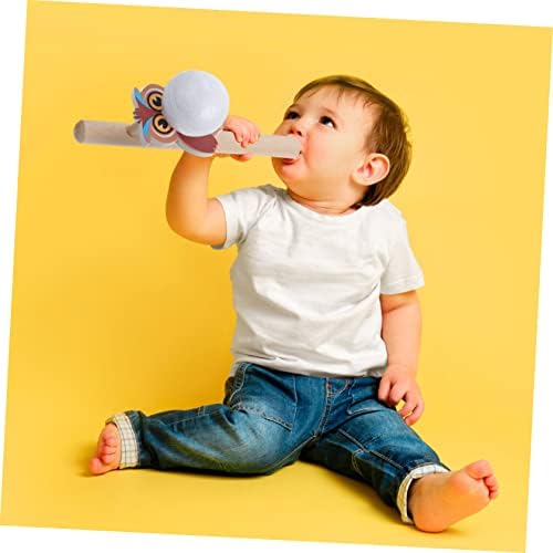 Toyvian 3PCS puhanje igračke za kuglu Obrazovne igračke Wood Roditelj-dijete zagonetne igračke za kuglu za djecu