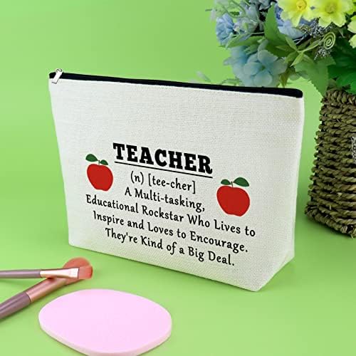 Smiješan učitelj Hvala vam poklon za umirovljenje poklon za šminku torbicu učitelj uvažavanje poklona Povratak u školski poklon za