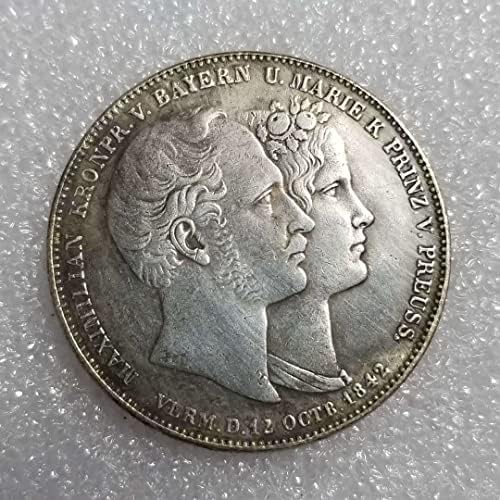 Antique Crafts 1842 Njemački srebrni dolar 1971