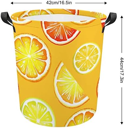 Limun grejp akvarel velika košara za rublje vodootporna egzotična tropska košara za rublje košara za rublje sklopiva košara za pohranu