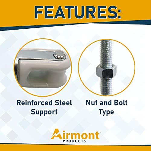 Airmont Products AP-10922, teški vijak i matica tipa porculanske žice, ojačani čelični vijak, ojačani čelični nosač, keramička glava