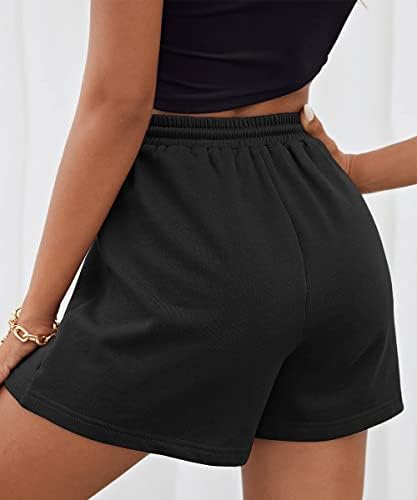 EFAN Womens Sweat Shorts ljetne povremene udobne salonke s visokim strukom kratke hlače s pamučnim kratkim hlačama s džepovima 2023
