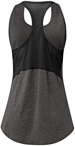 Fulilyeo tenk vrh za žene brze suhe mišićne košulje plus mrežica bez leđa trkača košulje aktivne odjeće bez teretane odjeće