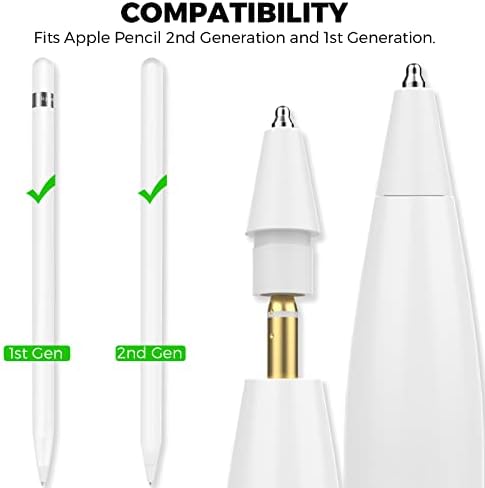 Ahastyle nadograđeni savjeti za IPECIL kompatibilni s Apple Pencil Zamjenom Apple Pencil Nibs No Esing Out Fine Point Precizna kontrola
