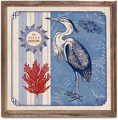 Sea Bird IV, dekor kuće Joyride, dekor Joyride Home Framed Wood Plake, 11.25 x11.25 umjetnik dizajniran za kućni dekor, izrazite svoj