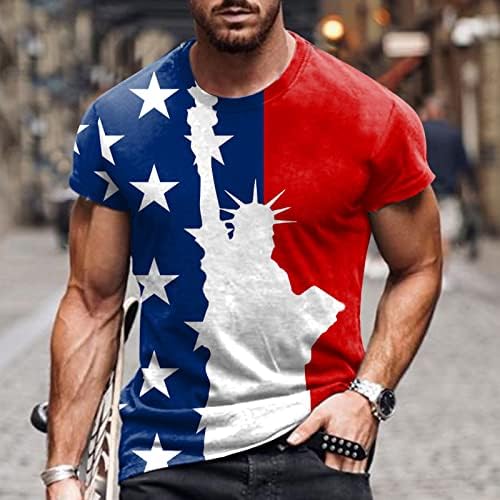 UBST muški patriotski vojnik majice s kratkim rukavima, 4. srpnja američka zastava vrhovi ljetni vitki mišići mišića casual majice