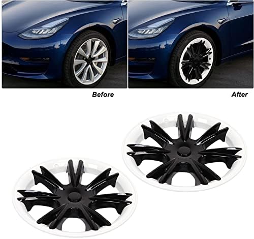 9 4pcs Poklopac glavčine kotača automobila od 19 inča bijela glavčina Crna zamjena za model 20202022