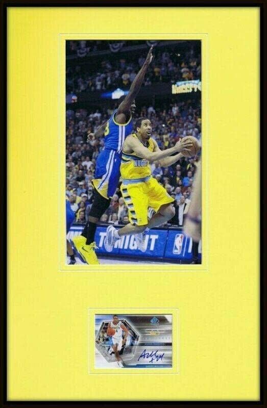 Andre Miller potpisao uokviren 11x17 prikaz fotoaparata UDA Nuggets - Autografirane NBA fotografije