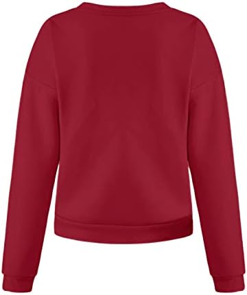 Icodod Women O-Neck Patchwork Sjaj u boji pulover Tops bluza chirstmas chirstmas ženske vrhove flanelne majice