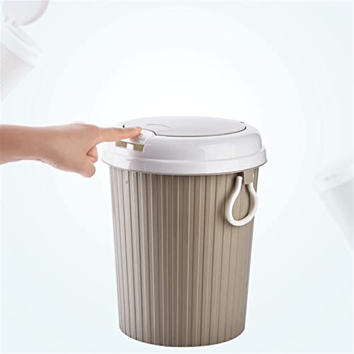 Lucbei smeće limenke 8L/16L, smeće za kućanstvo velikog kapaciteta Uredska spavaća soba plastična kanta za smeće s pokrivačem za smeće