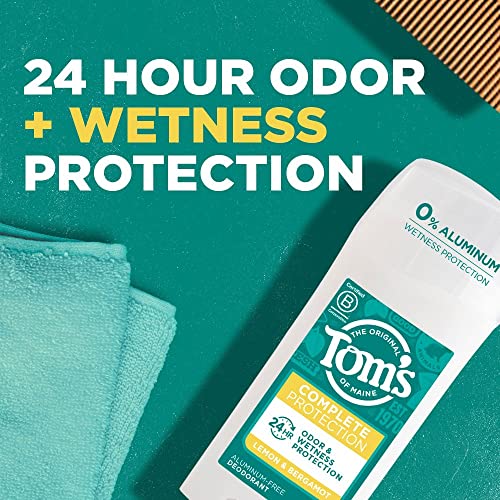 Tom's of Maine Kompletna zaštita prirodnog dezodoransa bez aluminija za žene, limun i bergamot, 2,25 oz, 3-pack