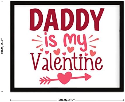Tata je moj Valentinovo uokviren drveni plak Ljubavi srce Drveni znak Sretni Valentinovo Framed Scris 16 x 20 Sretan Valentinovo Viseći