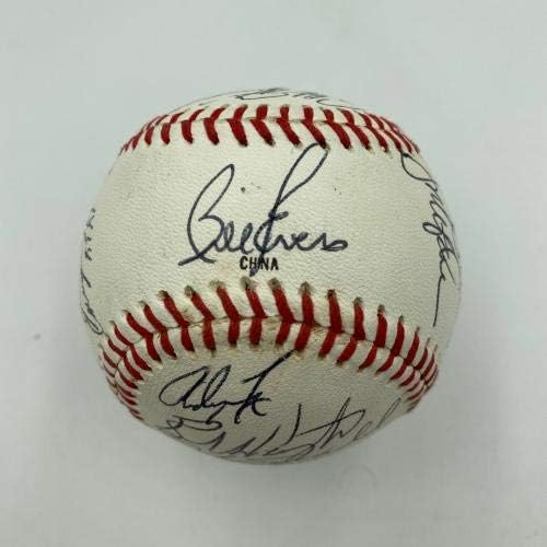 Derek Jeter Mariano Rivera Pre Rookie 1994 Albany Yankees potpisao bejzbol JSA - Autografirani bejzbol