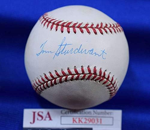 Tom Sturdivant JSA Coa Autogram American League Oal Hand potpisan bejzbol
