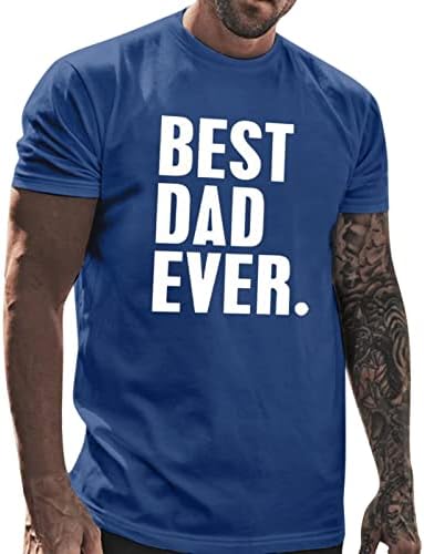 Xxbr 2022 muški otac dan print majica, okrugli vrat u teretani sport ležerna košulja s kratkim rukavima mišićni trening atletika majica