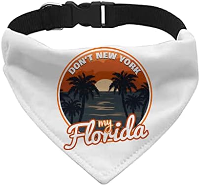 Nemojte New York My Florida Pet Bandana Collar - PALMS ŠABLE OVRKA - TISKINSKI DOG BANDANA - S