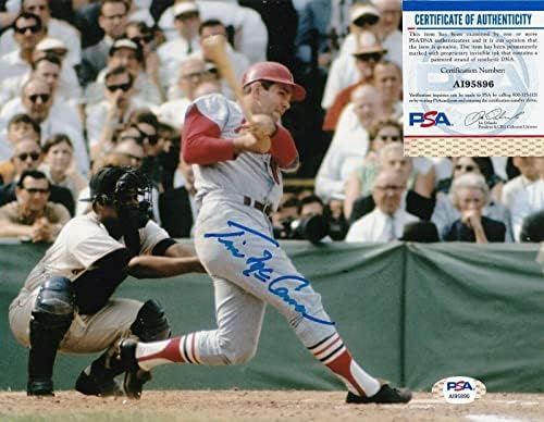 Tim McCarver st. Louis Cardinals PSA Autentificirana akcija potpisana 8x10 - Autografirane MLB fotografije