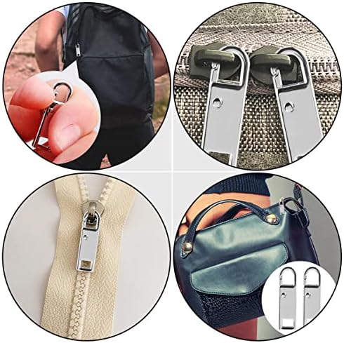 Sewacc Metal Zip kravate od 40 pcs odjeća Slider Zipper tkanina za pripisnice za prtljage Umjeravača Pokrov, čizme za zamjenu za zamjenu