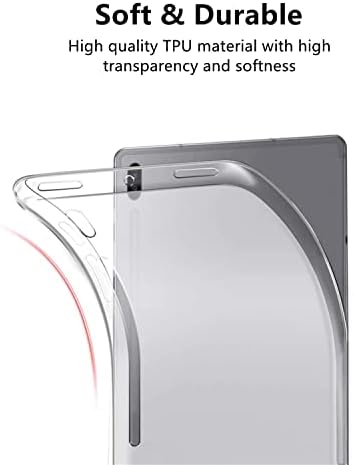 ICOVERCACE Kompatibilno sa Samsung Galaxy Tab S8 Plus 12,4 inča SM-X800/X806/X808 Slučaj, lagana mat prozirna mekana kolica za zaštitni
