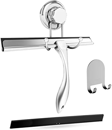 12 -inčni stisak za tuširanje kupaonice - kromirani od nehrđajućeg čelika - s odgovarajućim držačem za usisavanje čaša - 3M ljepljivim