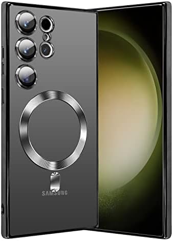 Aicisingn za Samsung Galaxy S23 ultra futrola, [zaštitnik objektiva za kameru i kompatibilan s magsafe] magnetskim tankim TPU mekim