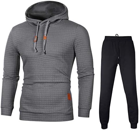 Odgovarajući setovi za vježbanje za muškarce, muški jogging tracksuit 2 komad atletske outfit hoodie sportske setove pulover