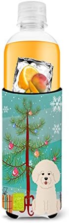 Caroline's Treasures bb4200muk Sretan božićno drvce Bichon Frize Ultra zagrljaj za tanke limenke, može hladni zagrljaj zagrljaja za