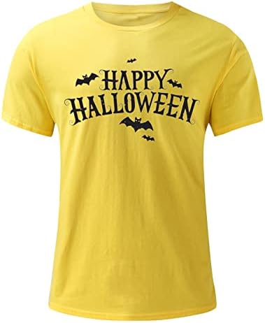 XXBR Halloween majice za muške, mišićni kostur s kosturom kratkih rukava smiješna grafička posada za trening za vrat dizajner zabava