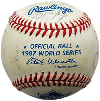 1987. Kardinali autogramirali 25 Rawlings World Series Baseball Herzog - Autografirani bejzbols