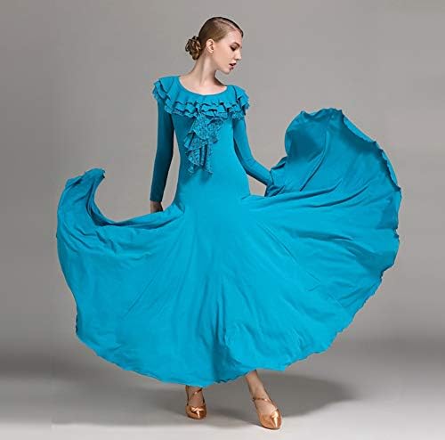 Yumeiren Modern Waltz Dance Performance Haljine, vježbajte veliku ljuljačku suknju Društvena plesačka odjeća