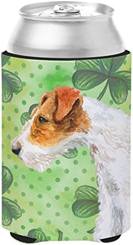 Caroline's Treasures bb9824cc Fox Terrier St. Patrick's Can ili boca zagrljaj, zeleno, hladni hladnjak za gužve za pranje pića za pranje