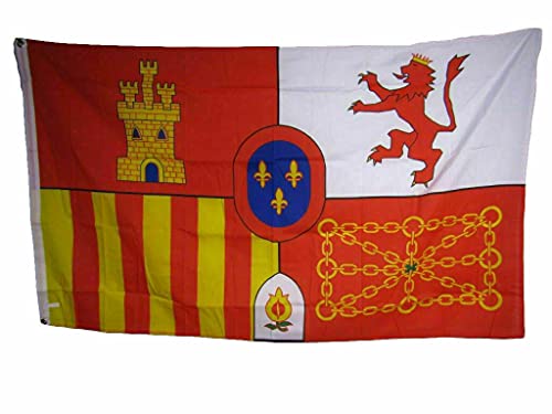 Španjolska natpisa kraljevskog španjolskog natpisa 3x5 zastave Gromets grb 100d