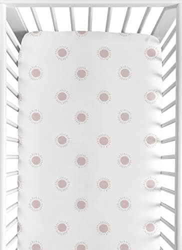 Slatki jojo dizajnira bijela i ružičasta boho sunčana djevojka opremljena krevetića za bebe ili malu djecu vrtić - mauve prašnjava