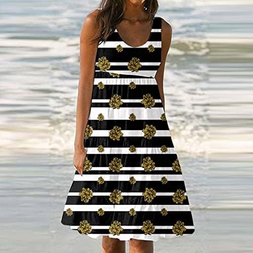 FQZWONG haljine za žene 2023 Ljetna elegantna plaža odmor Line Sunce haljine modni seksi klub izlazeći odmaralište
