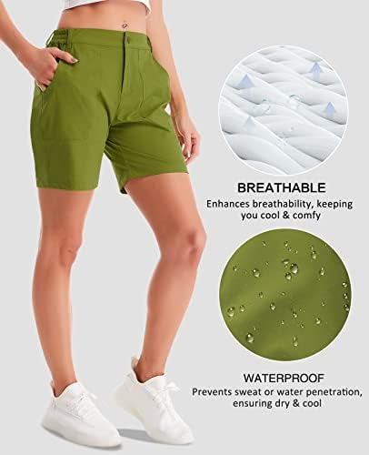 Feixiang golf kratke hlače za žene vodootporne lagane planinarskih hlača Žene s džepovima za planinarenje golfa