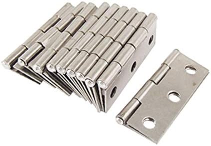 X-DREE 10 PCS srebrni ton metalna cijev cijevi za ormar (cerniera po bottoni u metallo tono argento da 10 pezzi po vetrinetta
