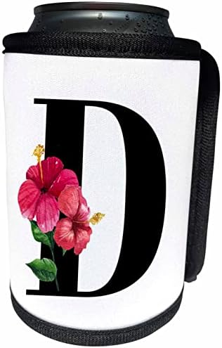 3Drose Slika cvjetnog monograma D - Omota za hladnjak za hladnjak