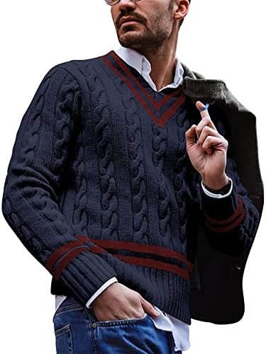 Jakne za muškarce pamučne džemper kabel pleteni opušteni fit v vrat bez rukava pleteni gumb prsluk muški zimski kaputi