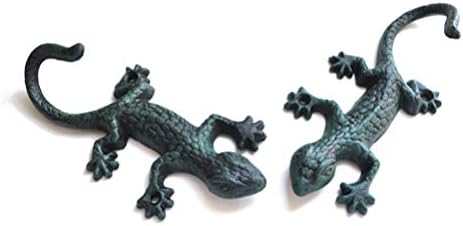 Happyyami gekova skulptura gekok dizajn zidna kuka željezo umjetnost zidna vješalica ukrasni kaputa kukača držač ključa s vijcima za