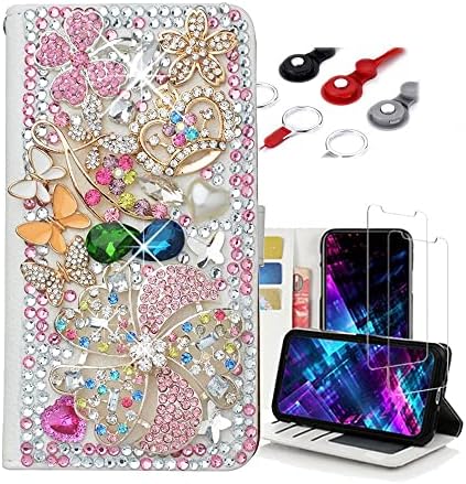 Torbica-novčanik Fairy Art Crystal Novčanik za telefon koji je kompatibilan sa Samsung Galaxy A01 Core - Crown Windmill Flowers - Pink