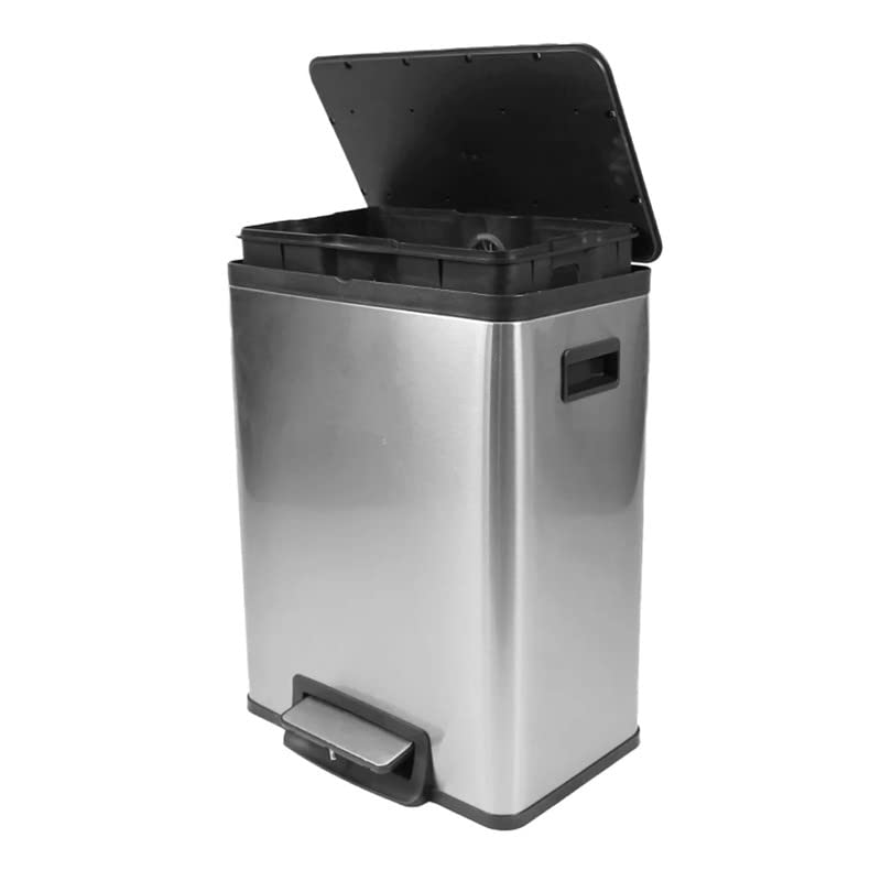Kanta za smeće od nehrđajućeg čelika od 10,5 galona, ​​pravokutni kuhinjski korak kanta za smeće, kante za otpad, kuhinjska kanta za
