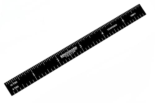 106611 6 Fleksibilna linija za obradu drveta s crnom kromiranom završnom obradom od kaljenog nehrđajućeg čelika 1/8 i 1/16 razreda
