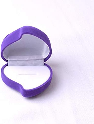 Kesyoo 2 PCS nakit za prsten kutija za pohranu srca uzorka ruža uzorak ljubavni prsten zaslon za pohranu kutija za vjenčani prsten