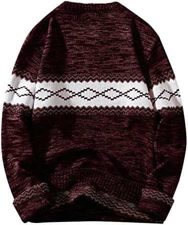 Dudubaby Fashion Casual Dugi rukavi u boji Okrugli vrat muški džemper labav pulover