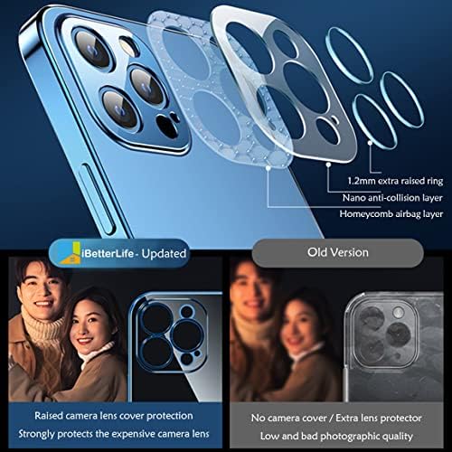 IBETTERLIFE CRISTAL CALT IPhone 11 Pro futrola sa zaštitnikom objektiva kamere, nevaljanja, ravnog ruba, mekih silikonskih odbojnika