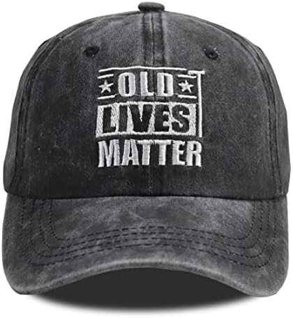 Baseball poklopac Old Lives Matter, podesivi vezeni oprani vintage retro pamučni tata šešir za muškarce žene