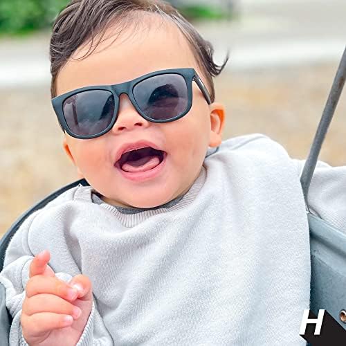 Polarizirane dječje sunčane naočale s remenom / fleksibilnim crnim okvirom, UV zaštita, u dobi od 3-6 godina