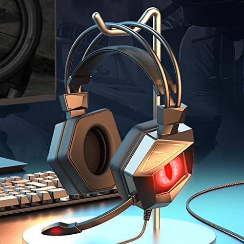 Comigeewa Q39w9r Gaming slušalice s basom oko ušiju, slušalica surround zvuk s шумоподавляющим mikrofonom i pozadinskim osvjetljenjem
