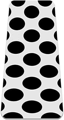 Leveis joga mat polka točkica crno bijela debela prostirka za vježbanje za vježbanje za kućne teretane putovanja