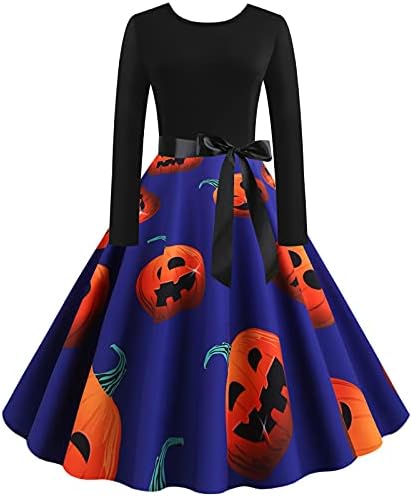 2022. ženska suknja princeze za Noć vještica s izrezom u obliku slova u i leptir mašnom s printom lubanje u struku, udobne haljine